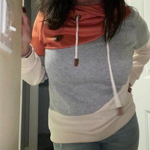 Women Casual Stripe Hooded Sweatshirt